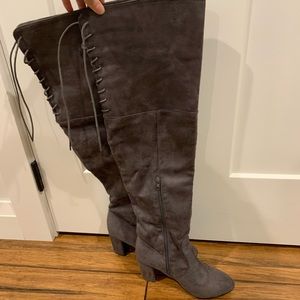 Heeled Knee High Suedelike Boots | Poshmark